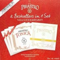 ราคา [พร้อมส่ง] ชุดสายไวโอลิน PIRASTRO TONICA NEW FORMULAR + GOLD LABLE VIOLIN SET 4/4 ผลิตในเยอรมัน แท้ 100% (1731512368149399342)