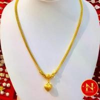 ราคา สร้อยคอสี่เสา ลายโคมไฟ จี้หัวใจ ยาว 20 นิ้ว น้ำหนัก 2 บาท ชุบทอง ฝังทอง สวยจริงๆ ร้าน Noppakun Gold (1731690803613894649)