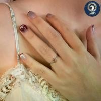 ราคา แหวนพลอยแฟนซี Sapphire สีส้ม ตัวเรือน ทองคำ 9K สี White Gold (1731836882200135046)