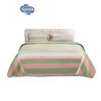 ราคา ผ้าปูที่นอน Cotton 100 % Satin 500 เส้นด้าย รุ่น SMOOTHLY GREEN / PINK (1729623476179733126)