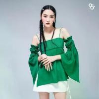 ราคา 95lady • Takumi+arm (green) เสื้อเกาะอกผูกคอคล้องไหล่ พร้อมแขน (1729855416694508425)