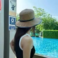 ราคา FFFMIH แนะนำวันนี้ GKD-Hat 2024, หมวกอาบแดดฟาง, ปีกกว้าง, การตกแต่งเข็มขัด, หมวกฟางผู้หญิง, สง่างาม, พกพา, แฟชั่นฤดูร้อน, สไตล์เกาหลี, โมเดล A666, สีขาว, ครีม, สีกากี (1731821467676083966)