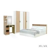 ราคา Dazzling Home Wksp Furinbox Bedroom Carnation+Magnolia (Bed, 4 Wardrobe, Dressing Table) - White/Natural (1731923640297948525)