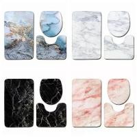 ราคา YSADHJ ภาคสั้นเดรสขายดีเดือนนี้ 3pcs High Quality Washable Home Decor Marble Pattern Bath Mats Bathroom Mat Set Pedestal Rug Toilet Seat Lid Cover (1732128311574366109)