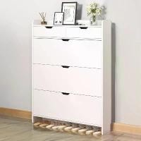 ราคา Home ตู้รองเท้า ตู้รองเท้าแบบบานพับ ตู้บางเฉียบ พื้นที่เก็บข้อมูลขนาดใหญ่ (1732007334692488674)