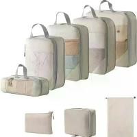 ราคา 8-Piece Compression Packing Cube Suitcase Organizer Set Handheld Luggage Packing Cubes Packing Organizer Set Home Storage Bags (1732194108143076815)