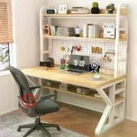 ราคา Computer desk, desktop, home gaming desk, desk bookshelf integrated, student learning desk, writing desk, bedroom office desk (1731687323065813361)