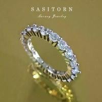ราคา จัดส่งที่รวดเร็ว ️Sasitorn แหวนเพชรแถว เพชรล้อมวง เพชรเกรดดีที่สุดงานเทียบเพชรแท้ สวยหรู น่ารักใส่ติดนิ้ว ให้ของขวัญ Jewelry ST118 (1730317590129445178)