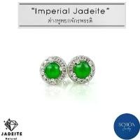 ราคา ต่างหูหยกจักรพรรดิ หยกเขียวจักรพรรดิ 4 มิล สีเขียวใส เนื้อแก้ว ต่างหูเงินแท้ ประดับเพชรสวิสCZ ตัวเรือนเงางาม 2AC-44.LCZ-JA.IM L,LULL JEWELRY (1729779004007877303)