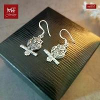 ราคา MT ต่างหูเงินแท้ รูปนกฮูก แบบห้อย/ตะขอเกี่ยว 925 Sterling Silver Earrings (se351) MT Jewelry มณีธารา จัดส่งเฉพาะจุด (1731546756851861266)