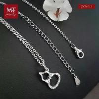 ราคา MT สร้อยคอพร้อมจี้ รูปน้ำเต้า ประดับเพชรสวิส ชุบทองคำขาว ยาว 16 18 นิ้ว (pcn011) MT Jewelry มณีธารา แนะนำ (1732007530192668118)