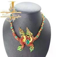 ราคา [COD] Thai jewelry สร้อยคอเครื่องประดับไทยโบราณ สร้อยคอนาค (1732023203944762109)