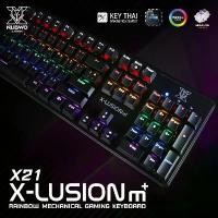 ราคา แนะนำ แนะนำ คีย์บอร์ดเกมมิ่ง NUBWO X-LUSION M+ RAINBOW MECHANICAL GAMING KEYBOARD รุ่น X21TikTok (1731897946762676188)