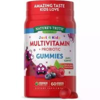 ราคา Nature's Truth Kids Multivitamin Gummies with Probiotics | 60 Count | Berry Punch Flavor | (1730942344717241266)