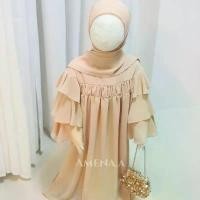 ราคา Crystal Kids ชุดอิสลามเด็กผู้หญิงพร้อมผ้าคลุมหัว (ผ้าชีฟองซับในทั้งชุด) ขายดี (1732197966036502423)