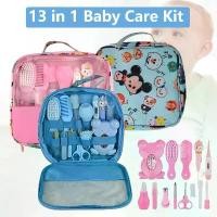 ราคา COD 【Ship in 48H】13 in 1 Baby Care Kits Newborn Baby Kids Nail Hair Health Care Grooming Kit Pink Clipper Scissors Nasal Asp (1731974925478692203)