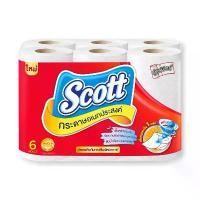 ราคา FREE SHIPScott Kitchen Paper Towel x 6 Rolls.สก๊อตต์ ทาวเวล กระดาษอเนกประสงค์ ยาวพิเศษ แพ็ค 6 ม้วน. (1732338357356038197)