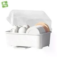 ราคา [COD] Simple Kitchen ที่คว่ำจานพลาสติก ที่คว่ำจานมีฝาปิด ที่วางจาน ชั้นวางจานแบบปิด Dish rack ที่คว่ำแก้วน้ำ มีฝาปิดแน่น (1731430544553576374)
