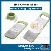 ราคา Pantry 5in1 Stainless Steel Multifunction Slicer Vegetable Grater Cutter Potato Peeler Garlic Kitchen Tools YYTP (1731799883279861021)