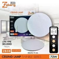 ราคา โคมไฟเพดาน LED Zeberg 3 แสง มีรีโมท 72W ขนาด 20-22 นิ้ว LED Ceiling Lamp Twinkle 3 in 1 Zeberg ZB39 ZB38 สุพรีมอิเล็คทริค (1729596117302806578)