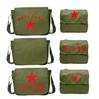 ราคา กระเป๋าผ้าแคนวาสสำหรับเสิร์ฟกองทัพสีเขียว กระเป๋านักเรียนวินเทจแบบเก่าสีเขียว กระเป๋าห้าดาว กระเป๋าสะพายข้าง กระเป๋ากองทัพแดงTúI đEo ChéO Nam Ví Nam Balo Da Balo đI HọC TúI Bao T (1731858406701172461)
