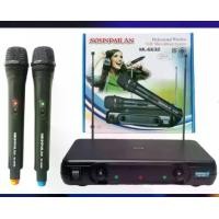ราคา ไมค์โครโฟน ไมค์ไร้สาย ไมค์ลอย ไมค์ลอยคู่ ความถี่ VHF Wireless Microphone SOUNDMILAN ML-6632 (1729863689135294914)