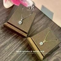 ราคา VRS.สร้อยคอพร้อมจี้เพชร สร้อยคอเงิน92.5 ชุบทองคำขาว|ชุบ14K น้ำหนัก1.0กะรัต ความยาว16-28นิ้วCollection “True Sparkle”Necklace (1731659348072499008)