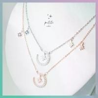 ราคา [พร้อมส่งในไทย] Astral Necklace - สร้อยจี้พระจันทร์เสี้ยวกับดวงดาว ระยิบระยับ (1730048598524267391)