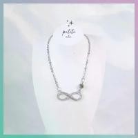 ราคา [พร้อมส่งในไทย] Infinity Necklace - สร้อยคอ อินฟินิตี้ สีเงิน (1730592086168996735)