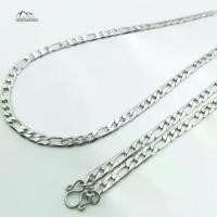 ราคา [COD] [Tiktok]T35 ลายฟิกาโร่ Figaro โซ่แบนฮิปฮอป 22-26 นิ้ว สร้อยคอ สร้อยคอสแตนเลส สร้อยพระ stainless necklace (1731532610471102122)