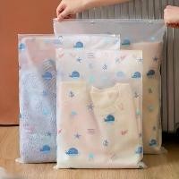 ราคา 5-Pack Transparent Zipper Storage Bag Set - Lightweight Travel Organizer, Pink Blue Series, Suitable for Underwear, Clothing, Luggage, Office Supplies - Easy-to-Clean Zipper Seal Bags (173219383254492