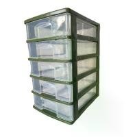 ราคา ตู้ลิ้นชัก 5 ชั้นใส ขนาด A4 สำหรับใส่เอกสารตั้งโต๊ะ Office organizer A-111-2 ขนาด 26*34*48 เซนโครงสีเขียวโอลีฟ ลิ้นชักใส (1732158515454706830)