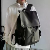 ราคา กระเป๋าเป้หนัง, กระเป๋านักเรียน, นักศึกษาวิทยาลัย, ดีไซน์เรียบง่าย, ความจุมาก, แฟชั่นไทป์อินเทรนด์, กระเป๋าเป้สะพายหลังสำหรับผู้ชาย, เหมาะสำหรับแล็ปท็อปลำลอง, พร้อมกระเป๋าคอมพิวเ (1731535280716285677)