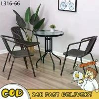 ราคา บล็อกบัสเตอร์ CAIY(มีพร้อมส่ง) ชุดโต๊ะเก้าอี้หวายเทียม Outdoor table ท็อปโต๊ะกระจก เฟอร์นิเจอร์กลางแจ้ง (1732320088672013272)