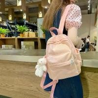 ราคา กระเป๋าเป้ผ้าแคนวาส ขนาดเล็ก สำหรับเด็กผู้หญิง กระเป๋าสะพายไหล่คู่ สไตล์เกาหลี กระเป๋าเป้เดินทางมินิ เหมาะสำหรับนักเรียน กระเป๋า outdoor เป๋าเป้ เควส tumi backpack (1732339159617013896)