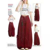 ราคา กางเกงยีนส์คาร์โก้เย็บ, Unisex, สีแดง, สำหรับผู้หญิง, ดีไซน์ฤดูใบไม้ผลิและฤดูใบไม้ร่วง, กางเกงขากว้างหลวม, สไตล์กางเกง Scythe ladder pants Baggy jeans ผ้ายีนส์แท้ levis 501 เสื้อ (1731639099337704622)