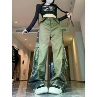 ราคา กางเกงคาร์โก้, Unisex, สไตล์อเมริกันเรโทร, การออกแบบสองชิ้นปลอม, ลายพรางพราง, สไตล์สาวฮอต, กางเกงตรง, การออกแบบของผู้หญิง, กางเกงยีนส์ Niche คาร์โก้ mom jeans promthong กางเกง y2 (1732059807230887780)