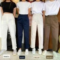 ราคา Button pants กางเกงกระบอก มีแถบปลายกระดุม กางเกงขายาว คําแนะนําการขายที่ร้อนแรงในเดือนนี้ (1731870385222288650)
