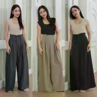 ราคา Khloe pants กางเกงเอวสูงขาบานยาวซิปหลังผูกเชือก ผู้หญิง Women Clothing เสื้อผ้า (1731396163427469402)