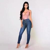 ราคา Fashionable Women's Slim Fit Stretch Jeans Pencil Pants (1732036256294864706)