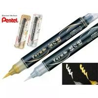 ราคา COD ปากกาพู่กัน สีเงิน สีทอง Pentel Metallic Brush Pen (1731650898197382281)