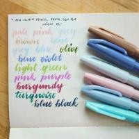 ราคา COD **new color** PENTEL BRUSH SIGN PEN/ Pentel Touch ปากกาหัวพู่กัน แนะนำะขียน Calligraphy (1731655934432019552)