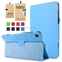 ราคา for Samsung Galaxy Tab A9+ X210 X215 A8 10.5 X200 X205 A7 10.4 2020 T500 T505 A T590 T595 A 10.1 S-Pen P585 P580 T585 T580 PU Leather Flip Case Folding Stand Cover & Tempered Glass (173085037736614545
