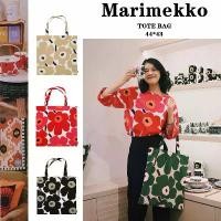 ราคา กระเป๋า Marimekko ของแท้ 100% พร้อมส่งในไทย! ! รีดได้ pink Marimekko tote bag ถุงผ้า ขนาด 44x43cm ขายร้อน (1731915823295203615)