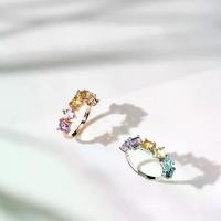 ราคา AR-Kang Collection* AKR623 Semi Precious Stone Ring แหวนเงินแท้925 ประดับพลอยแท้ทรงสี่เหลี่ยม - Amethyst - Pink Amethyst - Citrine - Lemon Quartz - Sky Blue Topaz - London Blue Topaz (1730093865846999