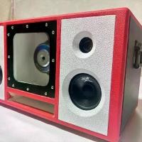 ราคา ลำโพงบลูทูธแบตในตัว สีแดง พร้อมแบตเตอรี่ในตัวและรีโมทควบคุม ตู้ลำโพง Bluetooth Speaker Red Battery Included Remote Control (1732148044447778308)