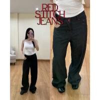 ราคา UIUI | RED STITCH JEANS กางเกงยีนส์ริมด้ายแดง สินค้าขายดี (1731850023898612770)
