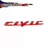 ราคา logo civic สีแดง red โลโก้ ตามรูป มาพร้อมกาว สามารถนำไปติดตั้งได้เลย จำนวน 1 ชิ้น จัดส่งที่รวดเร็ว (1732107531368760521)