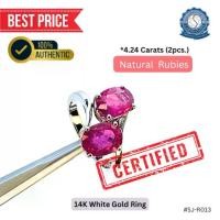 ราคา แหวนทับทิมคู่ Ruby Duo Ring แหวนทองคำขาว 14K WG / Natural Ruby (2 pcs.) (1731641134462764370)