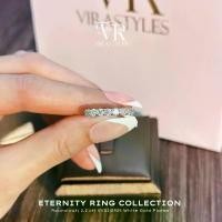 ราคา VRS.แหวนเพชรแถวรอบวง น้ำหนัก2.2 กะรัต แหวนเงิน92.5ชุบทองคำขาวCollection Eternity Ring (1731377894564072256)